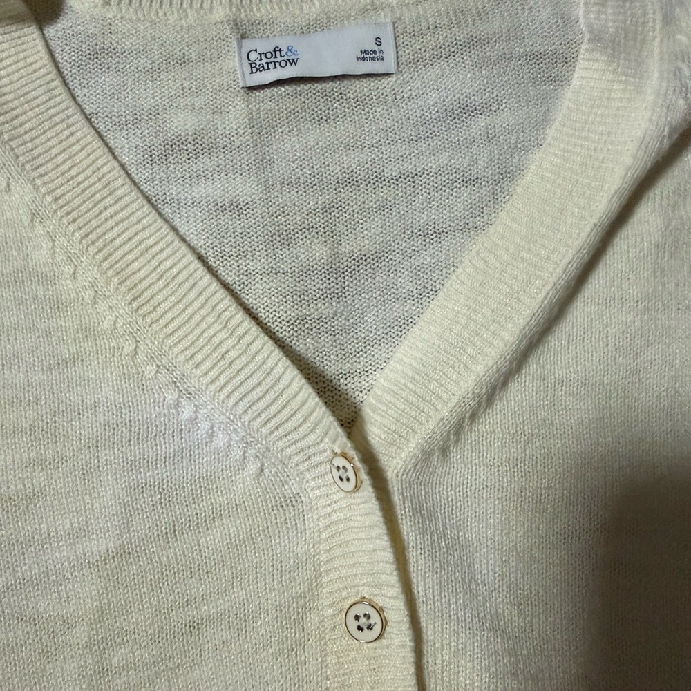Croft & Barrow Women's Ivory sweater - Picture 3 of 8